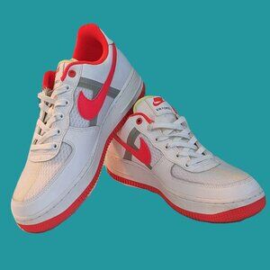 Nike Air Force 1 Low Transparent White Crimson Size Men's 7 Preowned